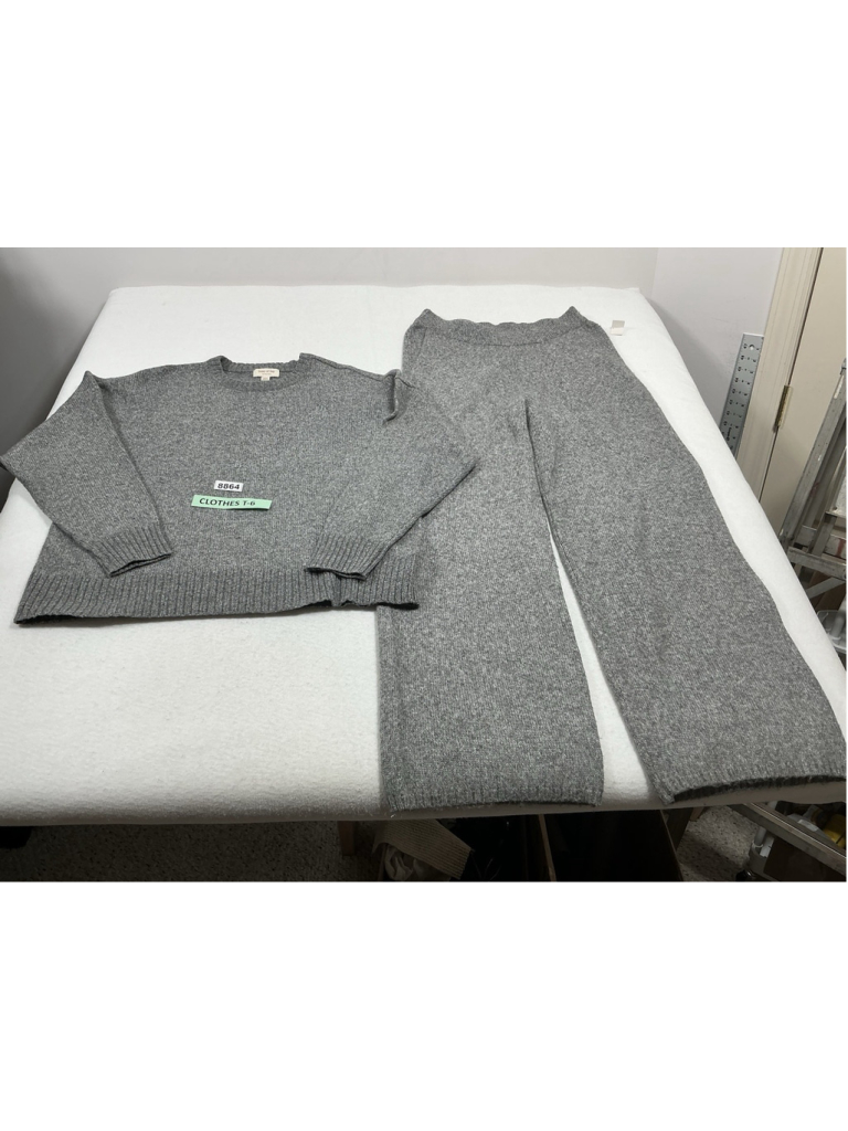 Womans Nwt State Of Day Intimates 2 Pc Sweater & Pants Outfit Xs Gray